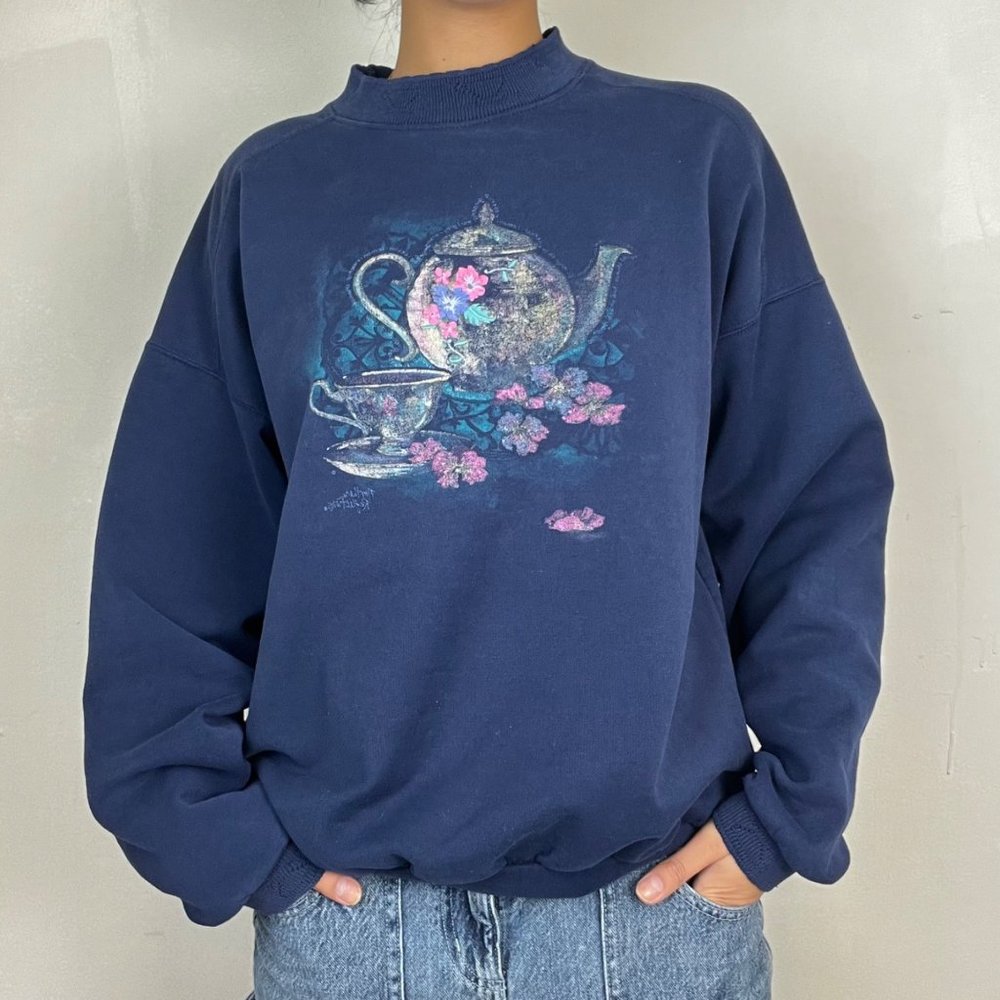 Vintage Tea Cup Northern Reflections Crewneck